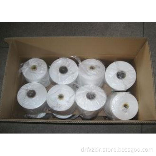60s/3 100% Polyester Sewing Yarn , Raw White For Embroidery